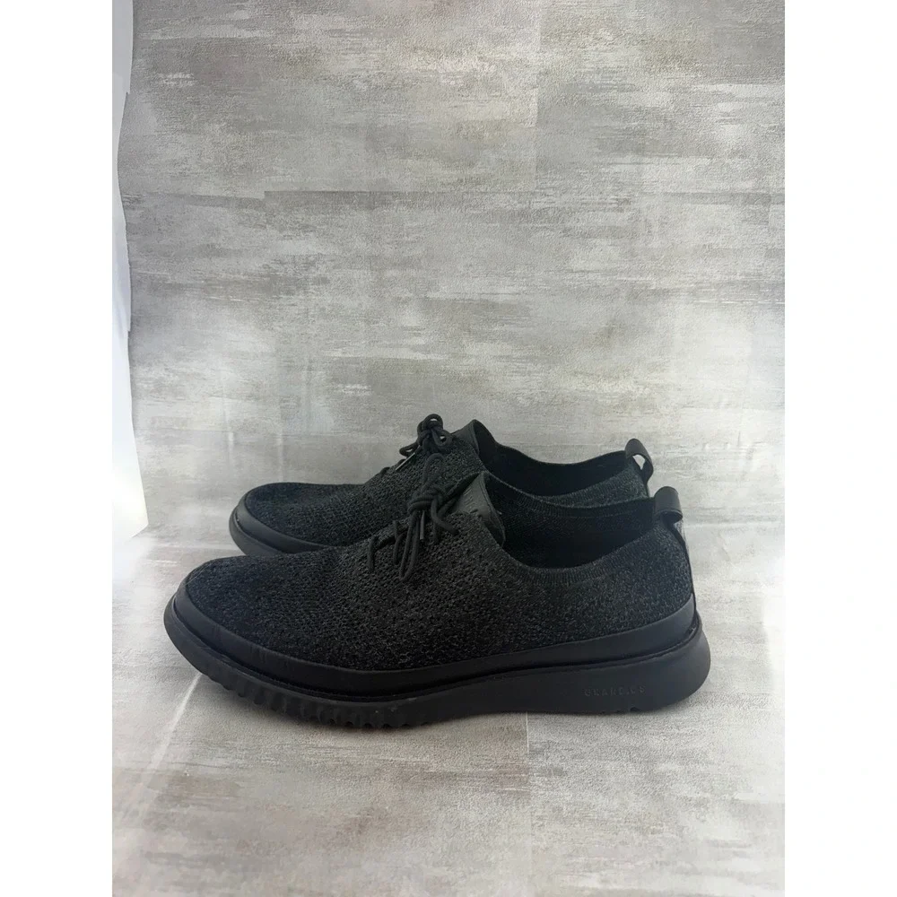 Cole Haan 2.ZEROGRAND Stitchlite Oxford Black Knit Shoes C28383 Men Sz 11.5 M